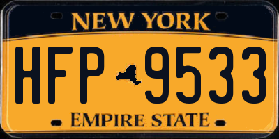 NY license plate HFP9533