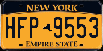 NY license plate HFP9553