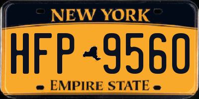 NY license plate HFP9560