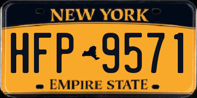 NY license plate HFP9571