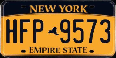 NY license plate HFP9573