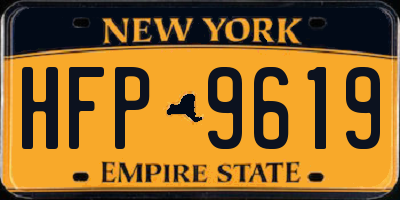 NY license plate HFP9619
