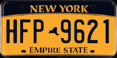 NY license plate HFP9621