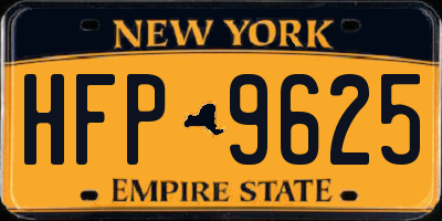 NY license plate HFP9625