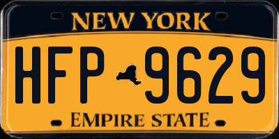 NY license plate HFP9629