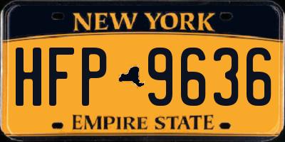 NY license plate HFP9636