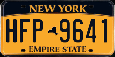 NY license plate HFP9641