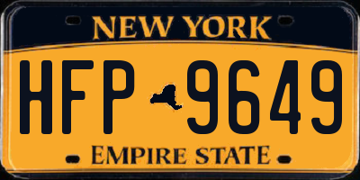 NY license plate HFP9649