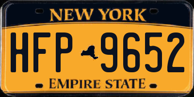 NY license plate HFP9652