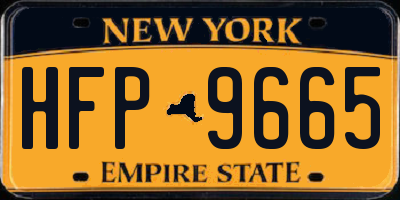 NY license plate HFP9665