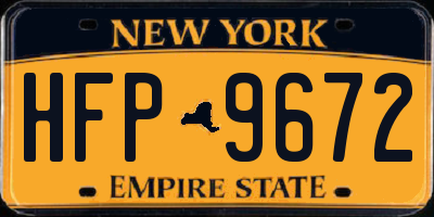 NY license plate HFP9672