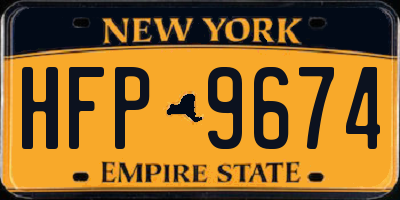 NY license plate HFP9674