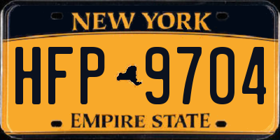 NY license plate HFP9704