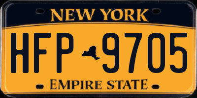 NY license plate HFP9705