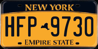 NY license plate HFP9730