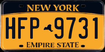 NY license plate HFP9731