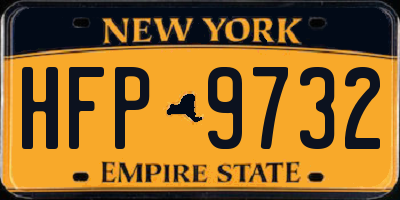 NY license plate HFP9732