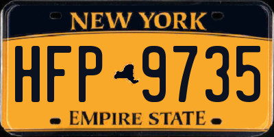 NY license plate HFP9735