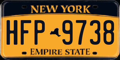 NY license plate HFP9738