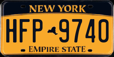 NY license plate HFP9740