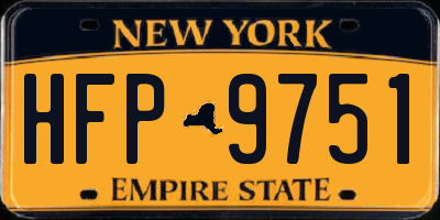 NY license plate HFP9751