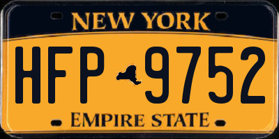 NY license plate HFP9752