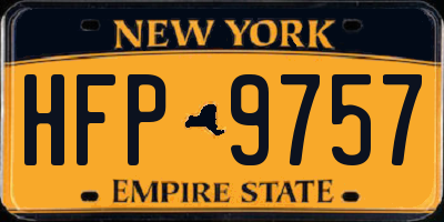 NY license plate HFP9757
