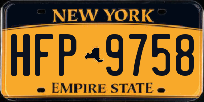NY license plate HFP9758