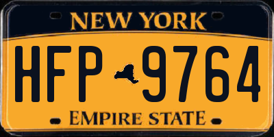 NY license plate HFP9764