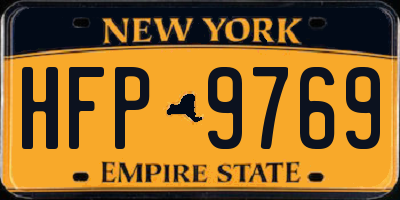 NY license plate HFP9769