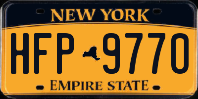 NY license plate HFP9770