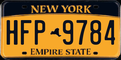 NY license plate HFP9784
