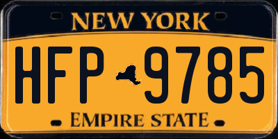 NY license plate HFP9785