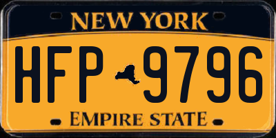 NY license plate HFP9796