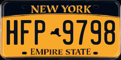 NY license plate HFP9798