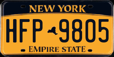 NY license plate HFP9805