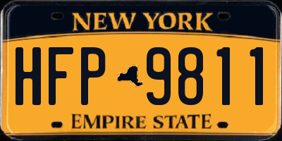 NY license plate HFP9811