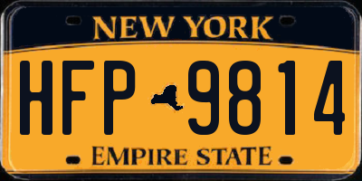 NY license plate HFP9814