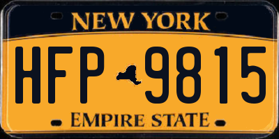 NY license plate HFP9815