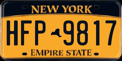 NY license plate HFP9817