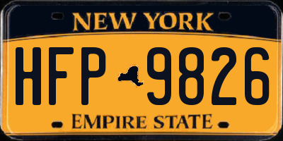 NY license plate HFP9826