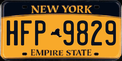 NY license plate HFP9829