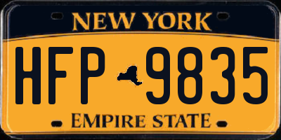 NY license plate HFP9835