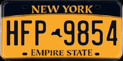 NY license plate HFP9854