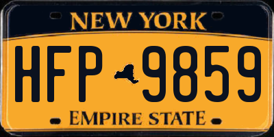 NY license plate HFP9859