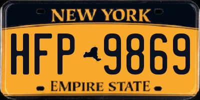 NY license plate HFP9869