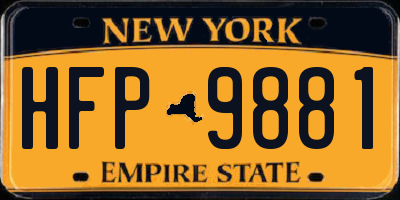 NY license plate HFP9881