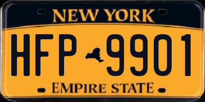 NY license plate HFP9901