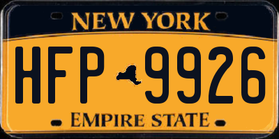 NY license plate HFP9926
