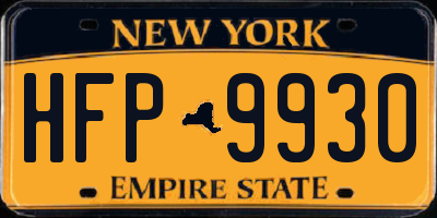NY license plate HFP9930